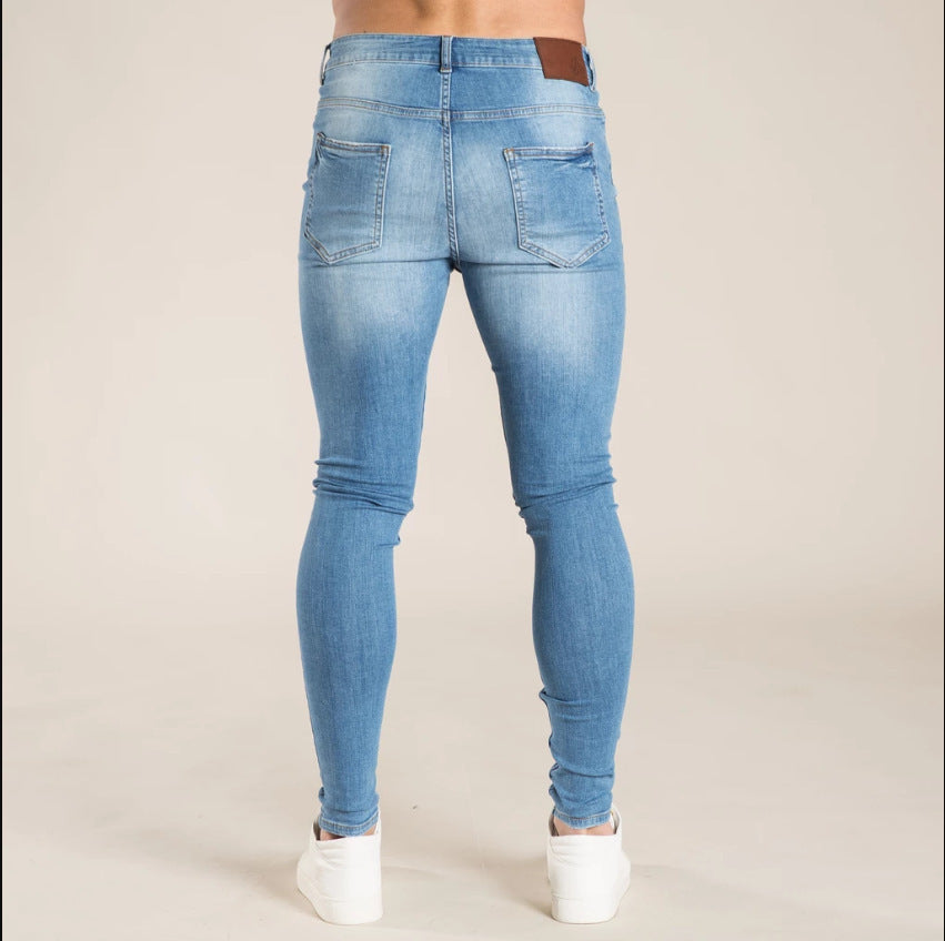 Men's Stretch Skinny Jeans - Mid Rise and Zipper Fly