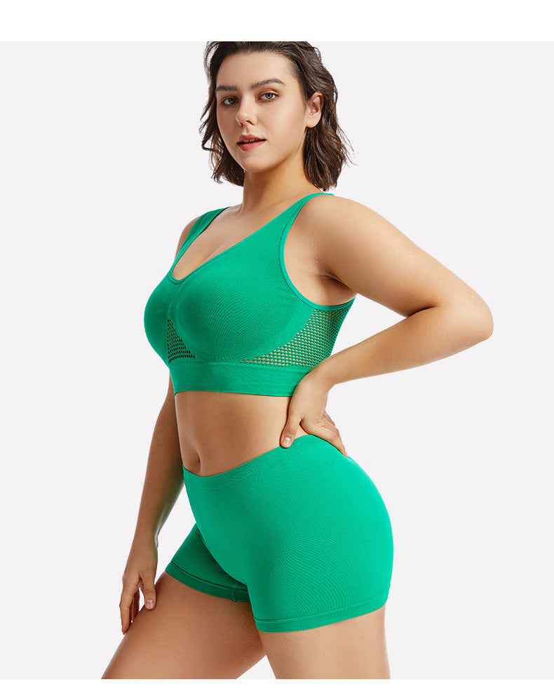 Plus Size Lingerie for Women - Seamless Sports Bra Set