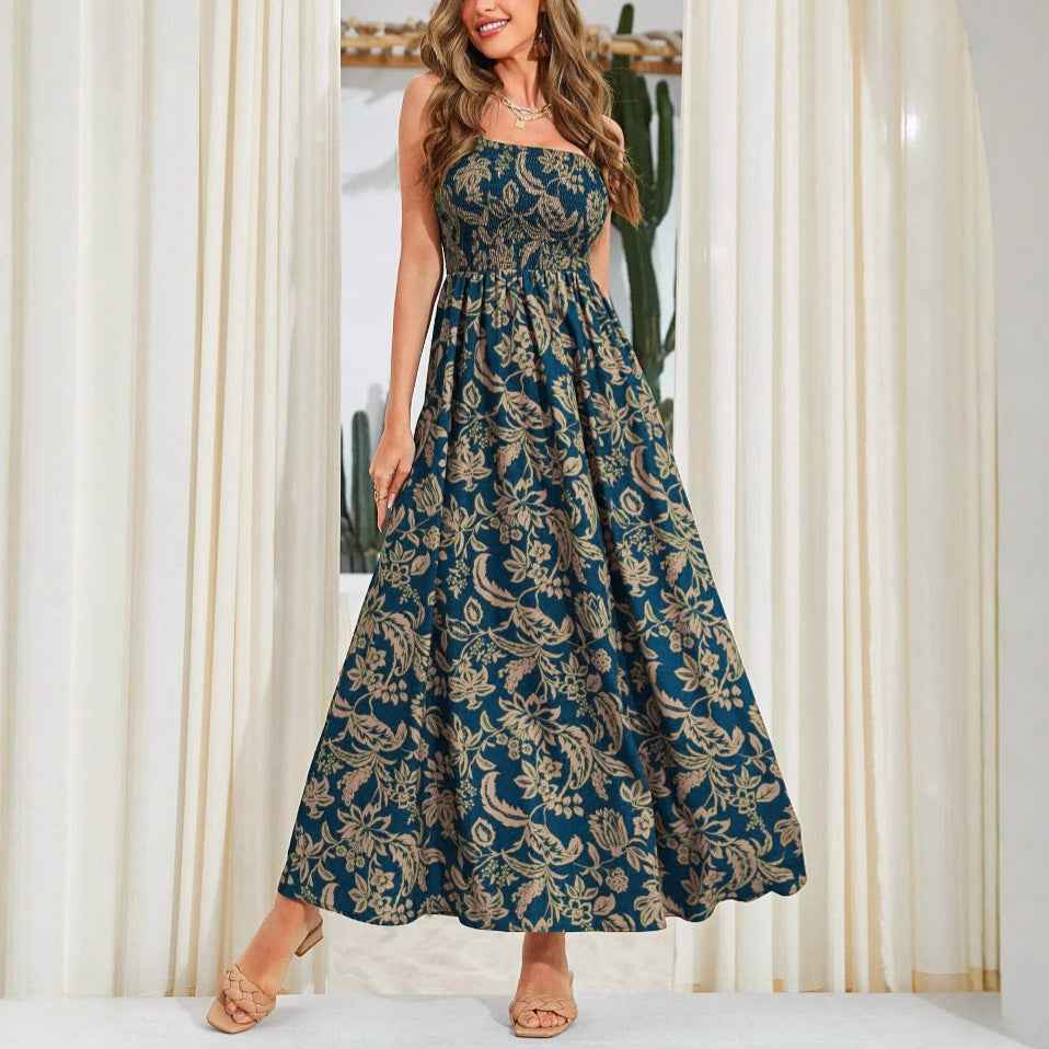 Floral Maxi Dress - Flowy Spaghetti Strap Summer Style