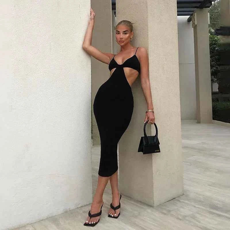 Women's Maxi Dresses Party Club Fashion Sexy Backless Straps Long Dress