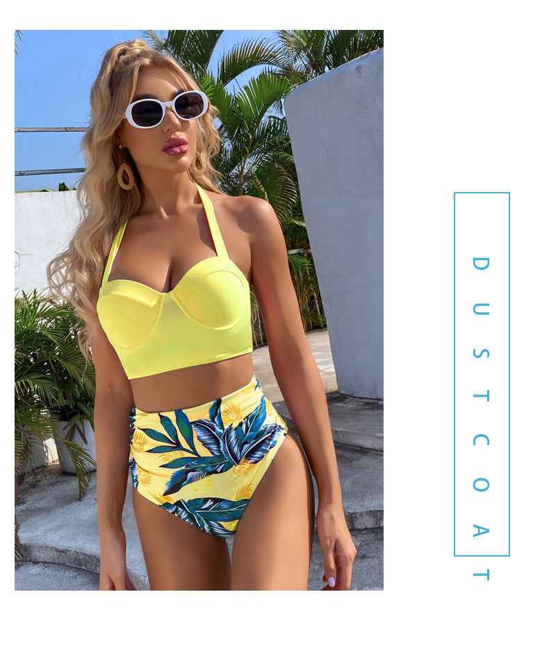 High Waist Bikini Set - Underwire Support Sculpting Two Piece