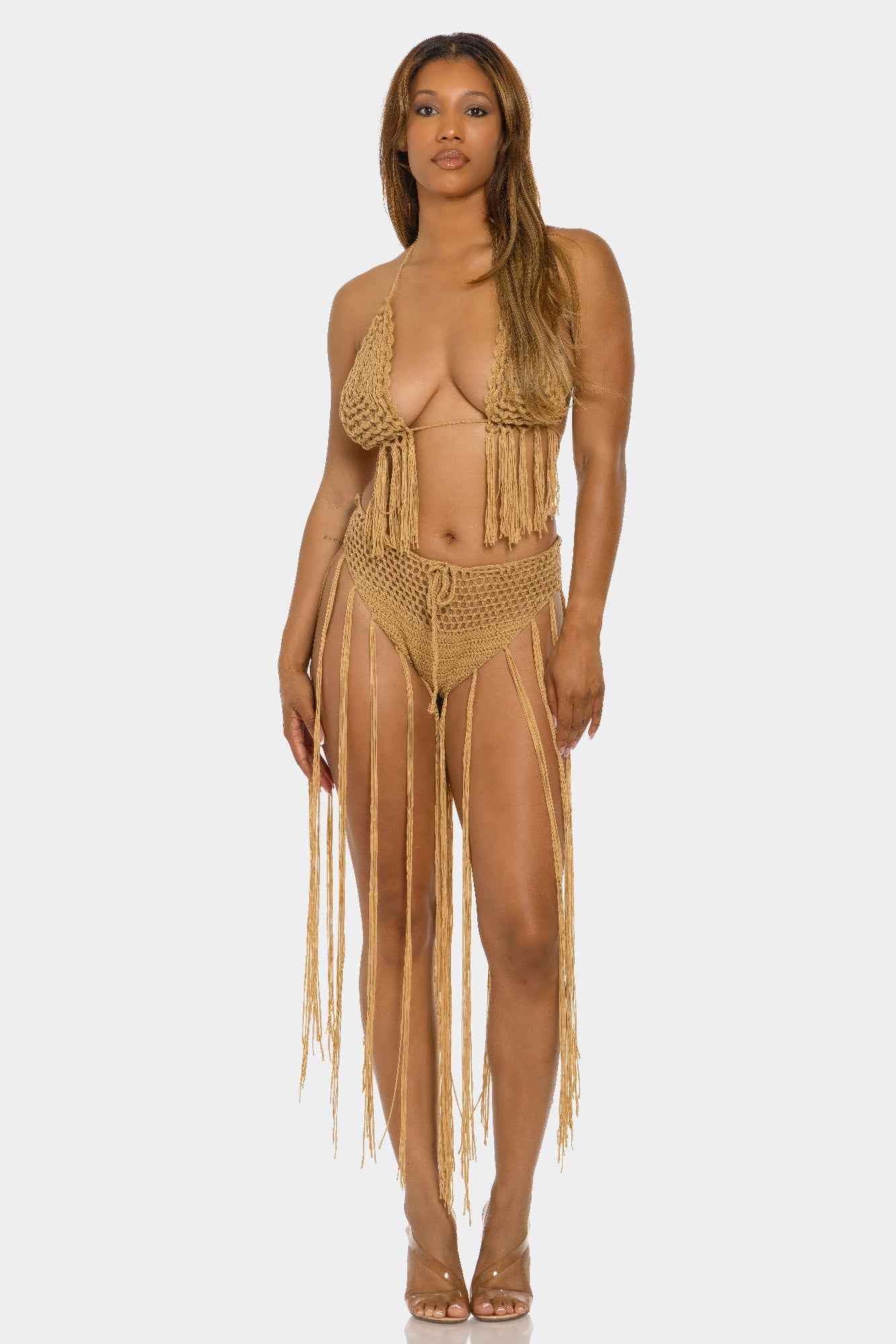 BE WICKED Fringe Fever Bikini - Crochet-Inspired Design
