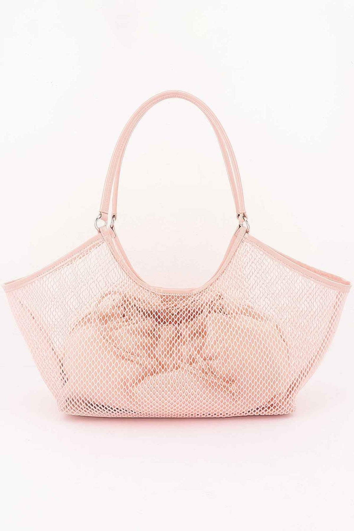 Mesh Tote Bag - Oversized Beach Bag with Drawstring Liner