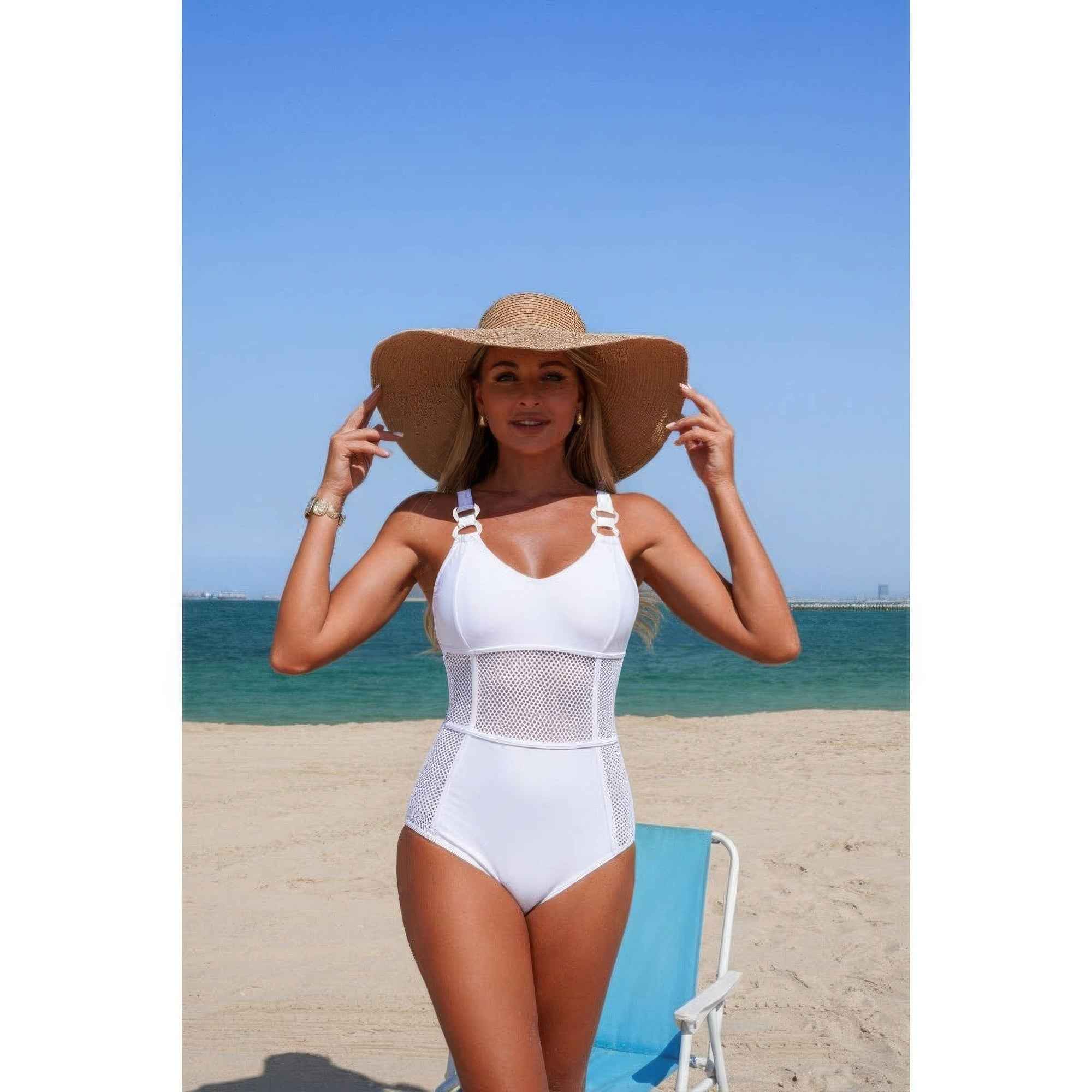 Tummy Control One-Piece Swimsuit - Mesh Panel