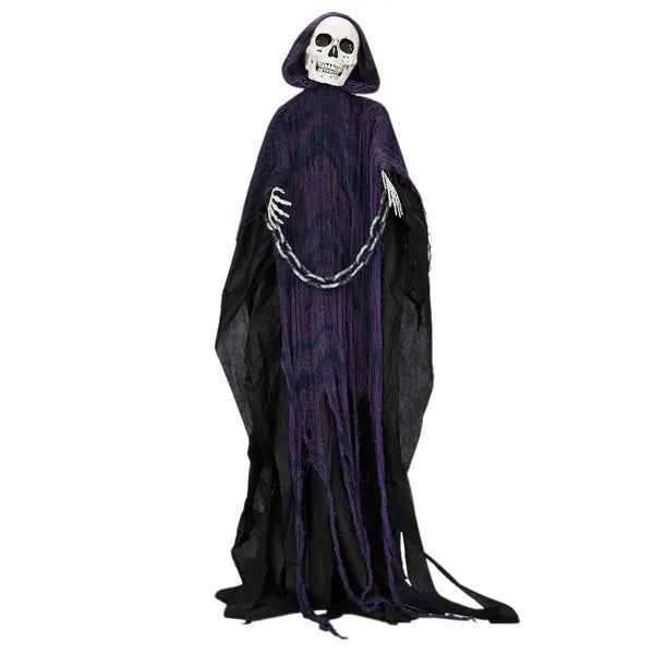 6ft Animatronic Grim Reaper - Sound Activated LED Eyes