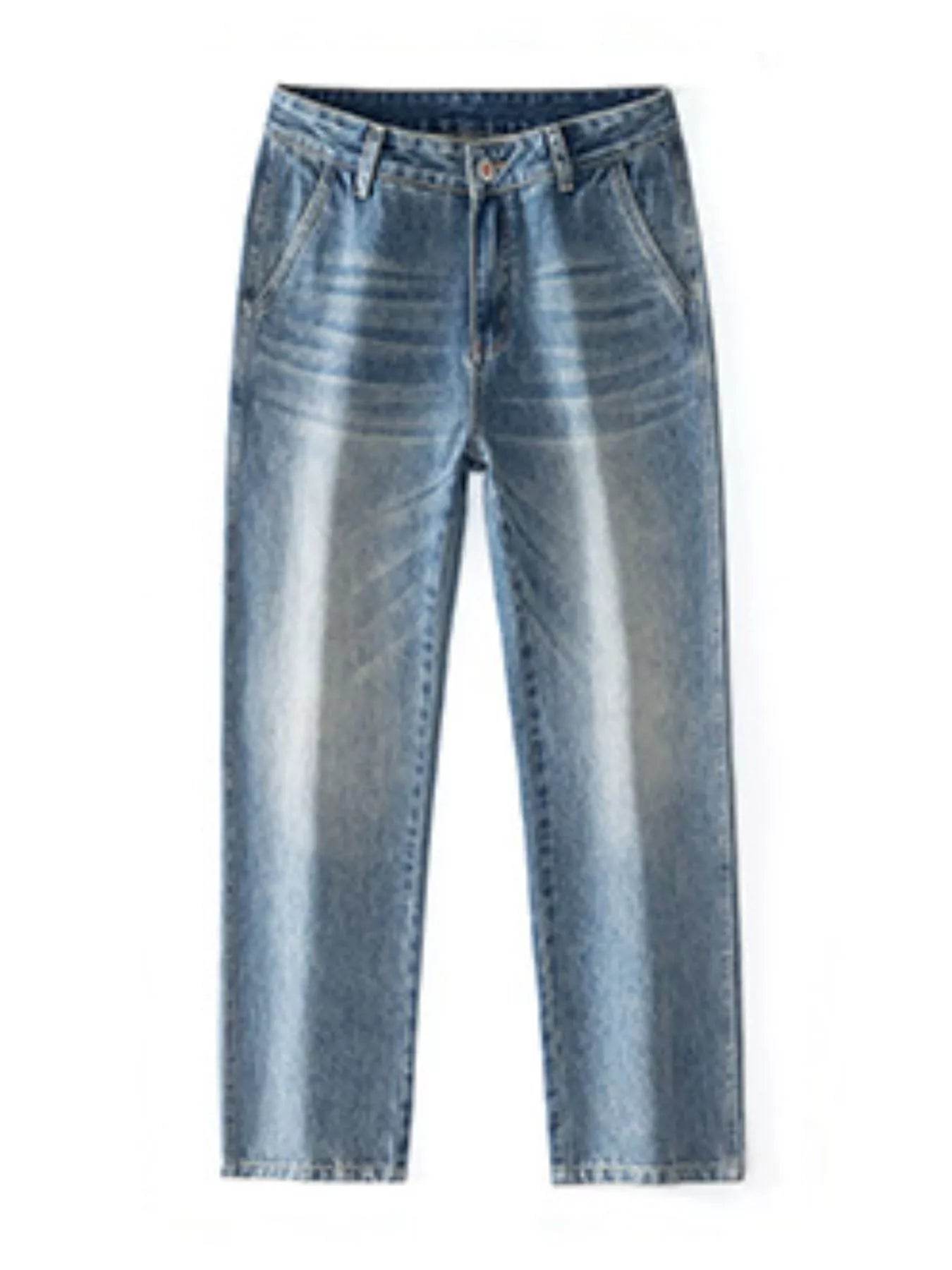 Men's Loose Fit Washed Jeans - Fashions Envy