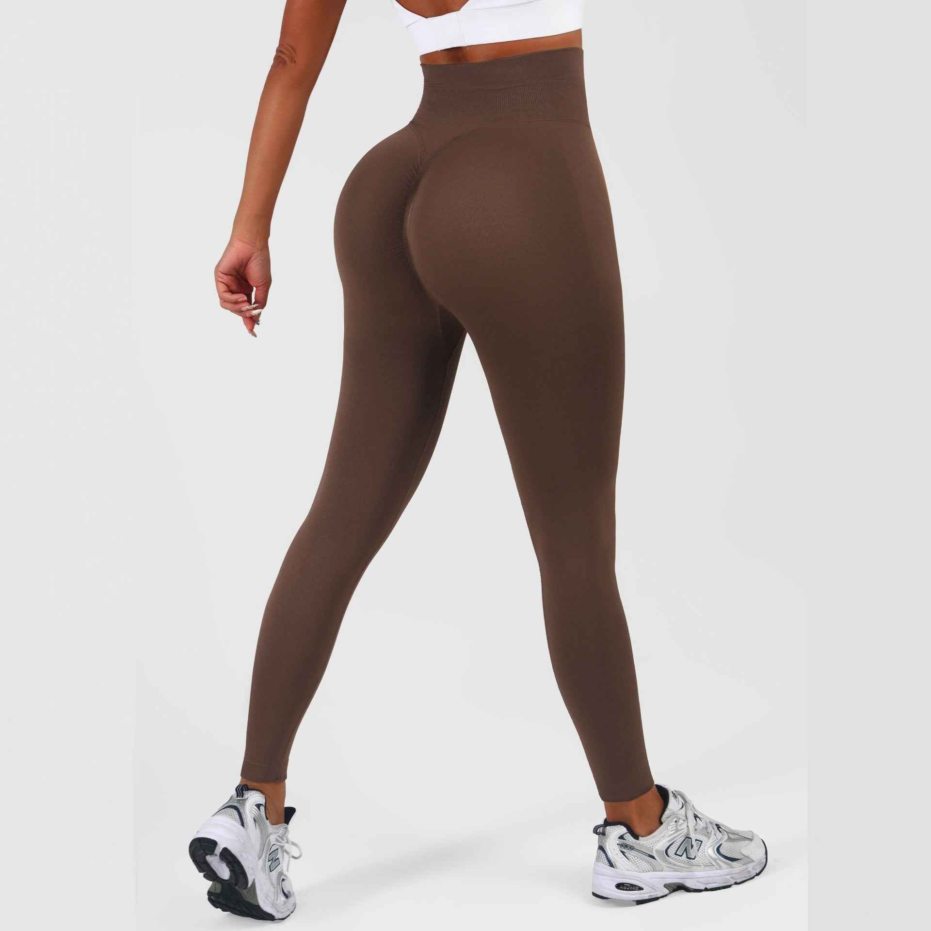 High Waist Scrunch Butt Leggings - Tummy Control Seamless Full Length