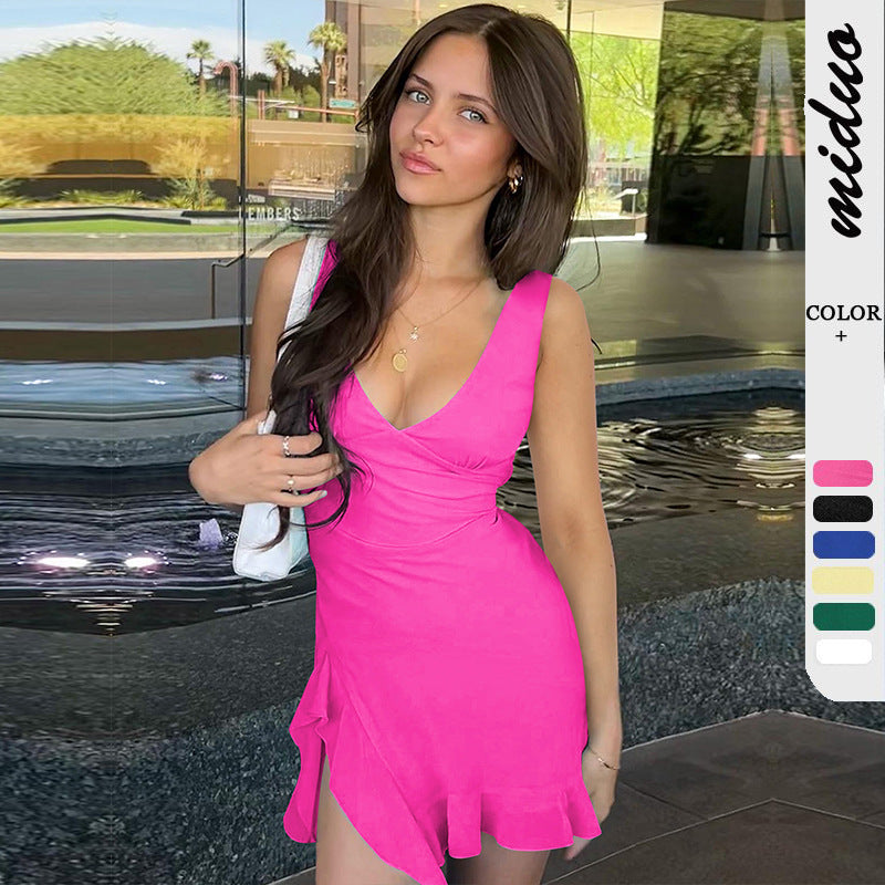 Pure Color Hot Girl Skirt Pure Desire Style European And American Women - Fashions Envy