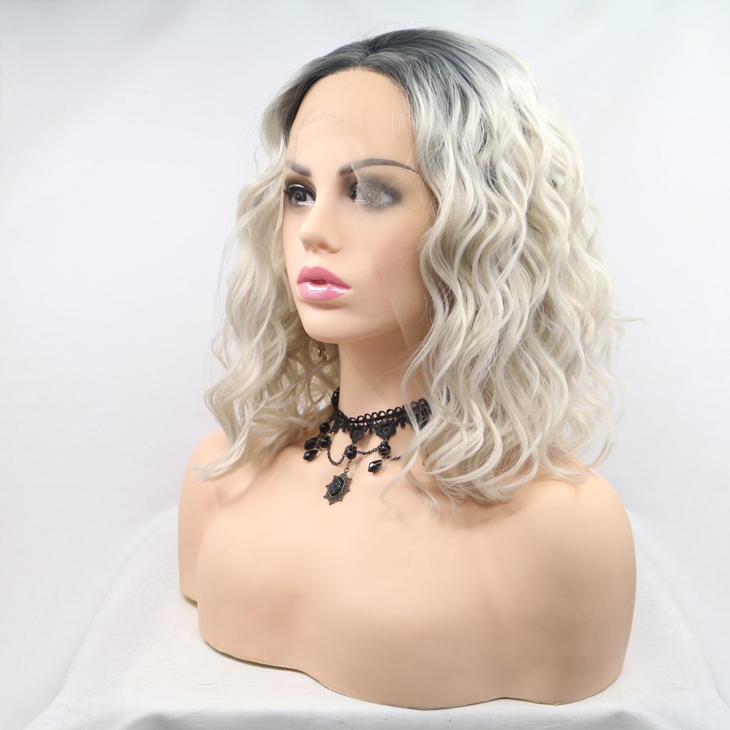13*3" Lace Front Wigs Synthetic Mid-length Wavy 12" 130% Density - Fashions Envy
