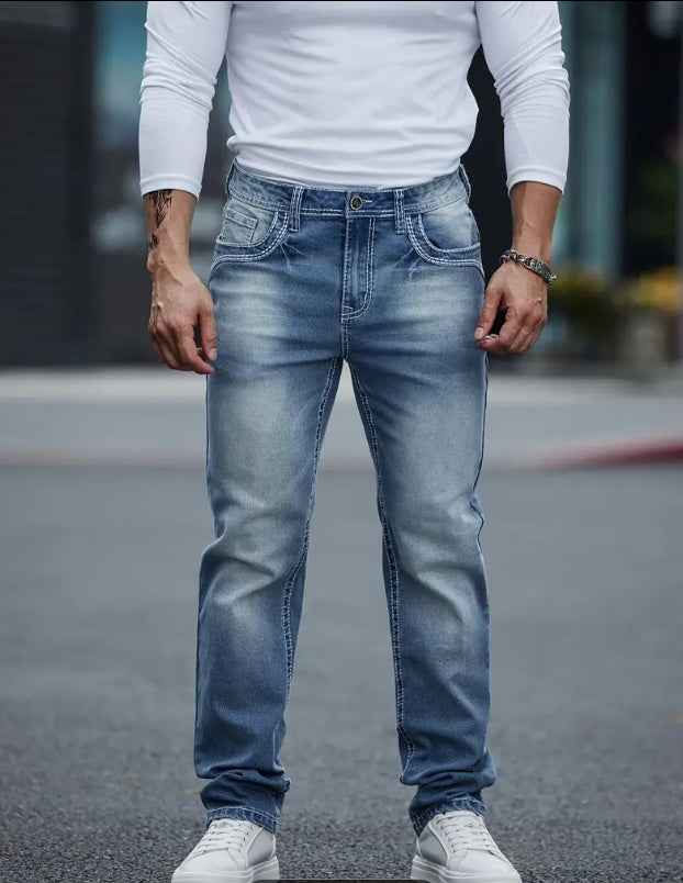 Stretchy Slim Straight Pants