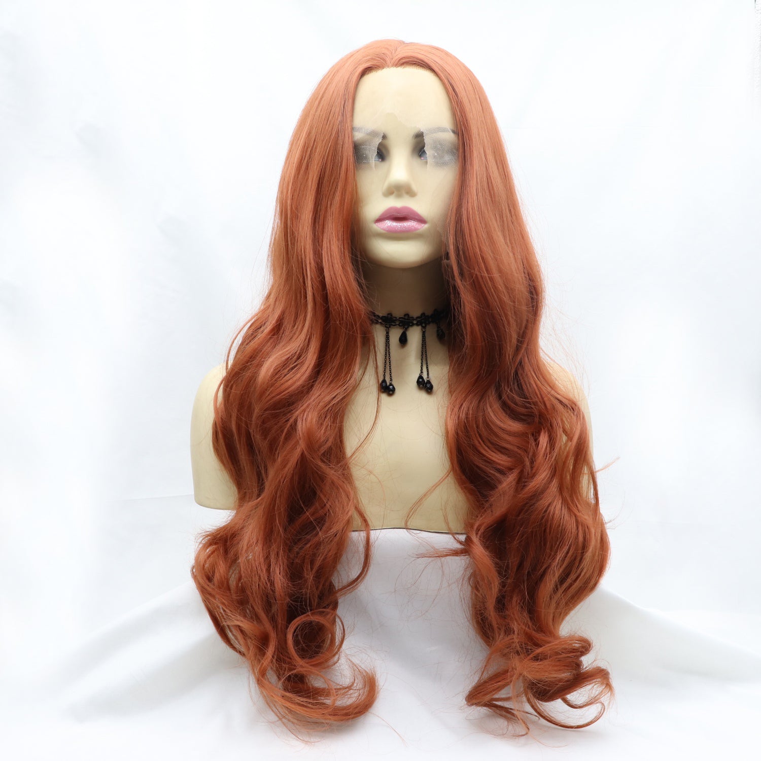 13*3" Lace Front Wigs Synthetic Long Wavy 24" 130% Density - Fashions Envy