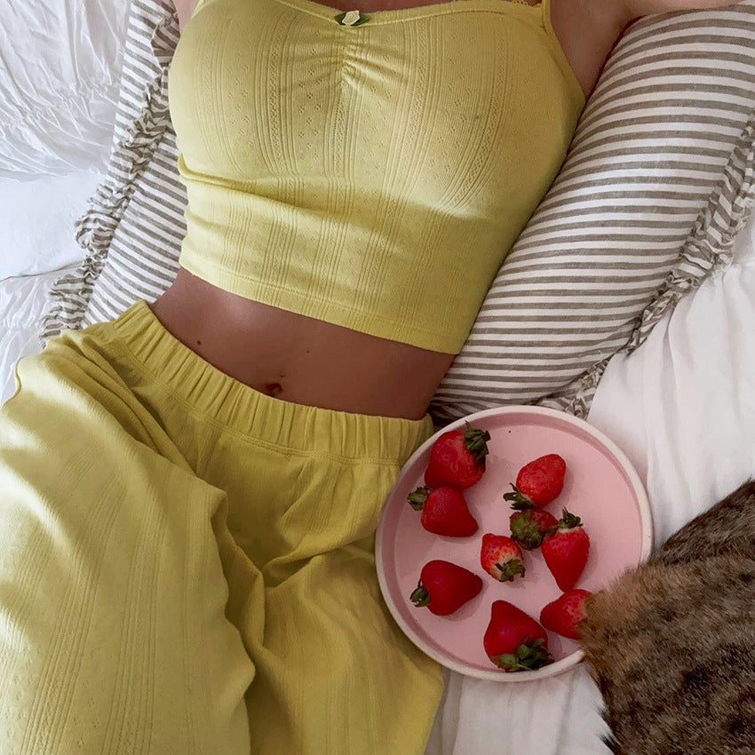 Summer New Arrival Camisole And Wide-leg Pants Two-piece Set - Fashions Envy