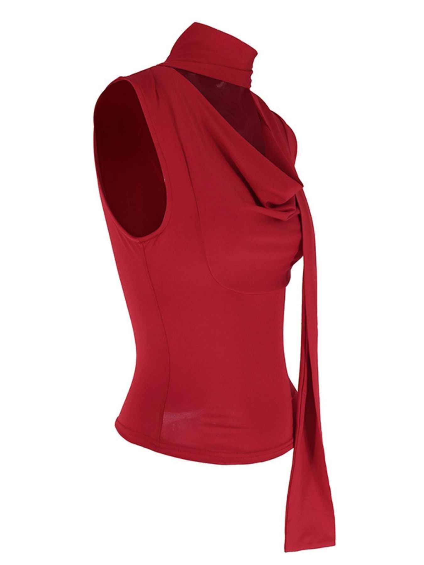 Cowl Neck Ruched Cami