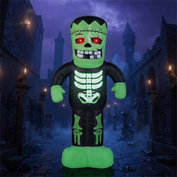 8.4ft Halloween Inflatable Frankenstein - LED Rib Cage Red Eyes
