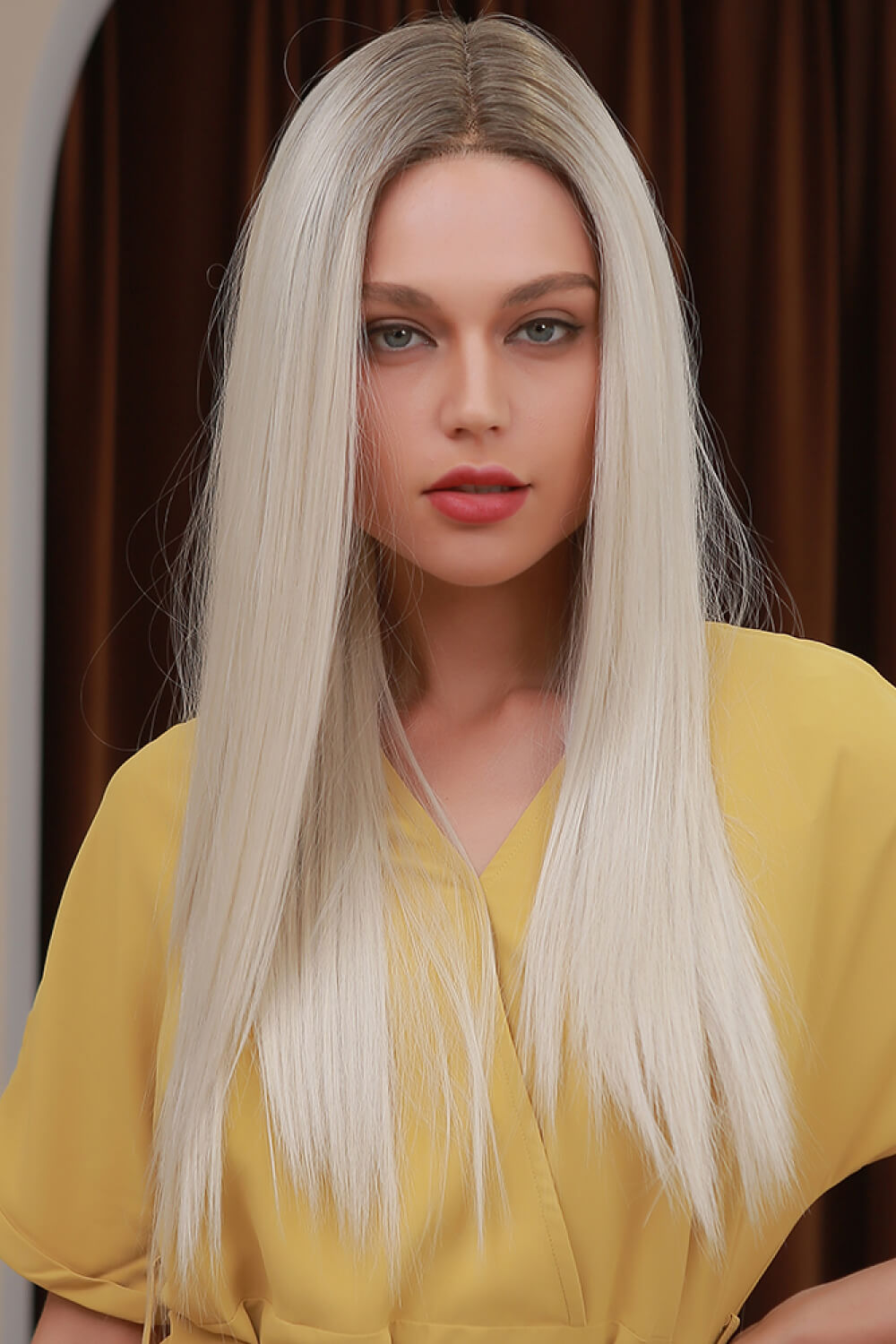 13*2" Lace Front Wigs Synthetic Long Straight 26" Heat Safe 150% Density - Fashions Envy