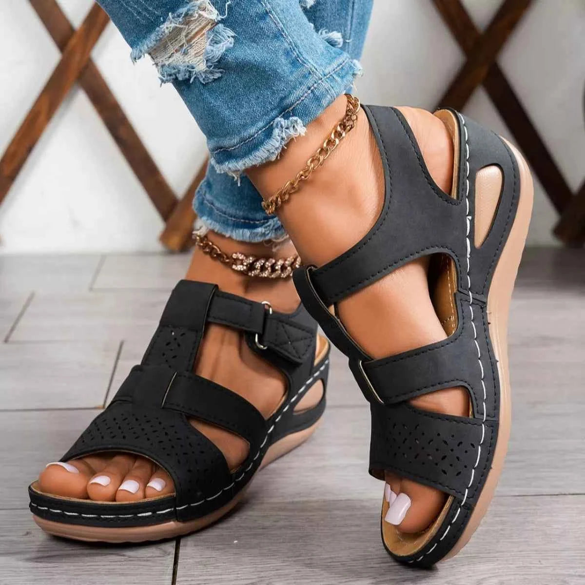 Open Toe Wedge Sandals