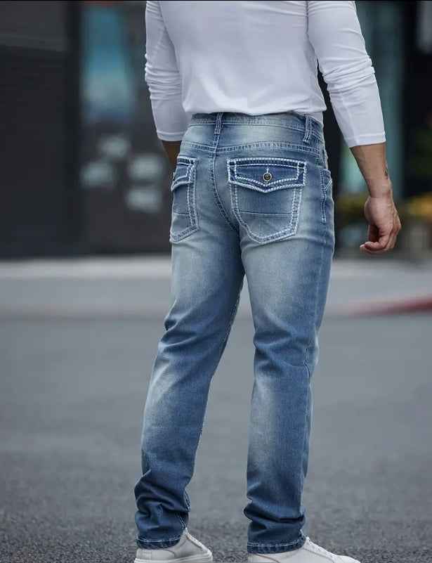 Stretchy Slim Straight Pants