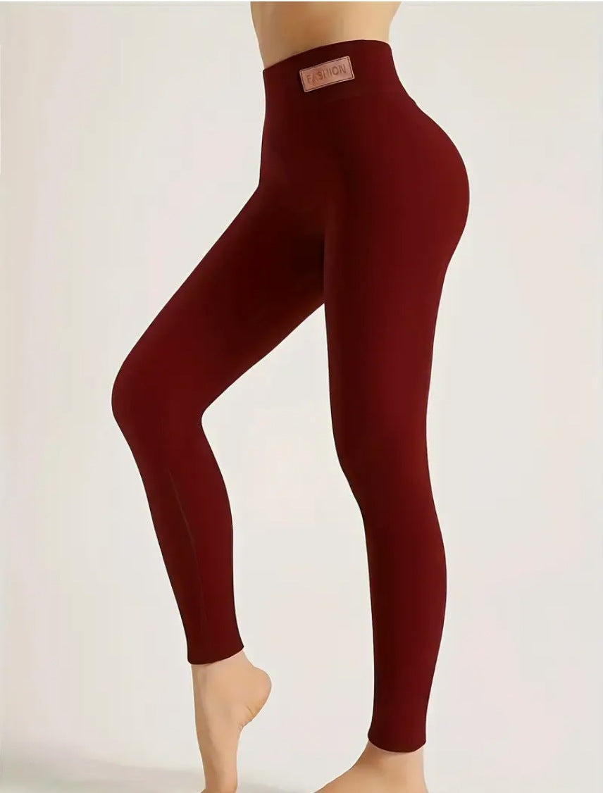 High-Waisted Thermal Leggings - Soft Lining for Cold Days