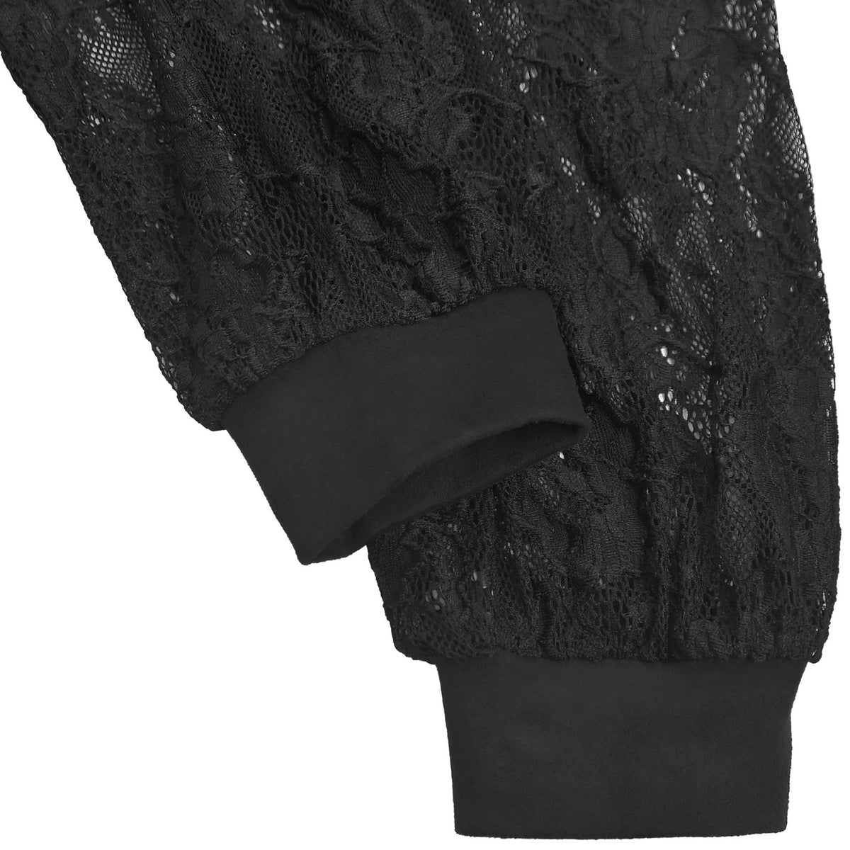 Black Lace-Up Two-Piece Skirt Set - Off-Shoulder Top and Ruffles