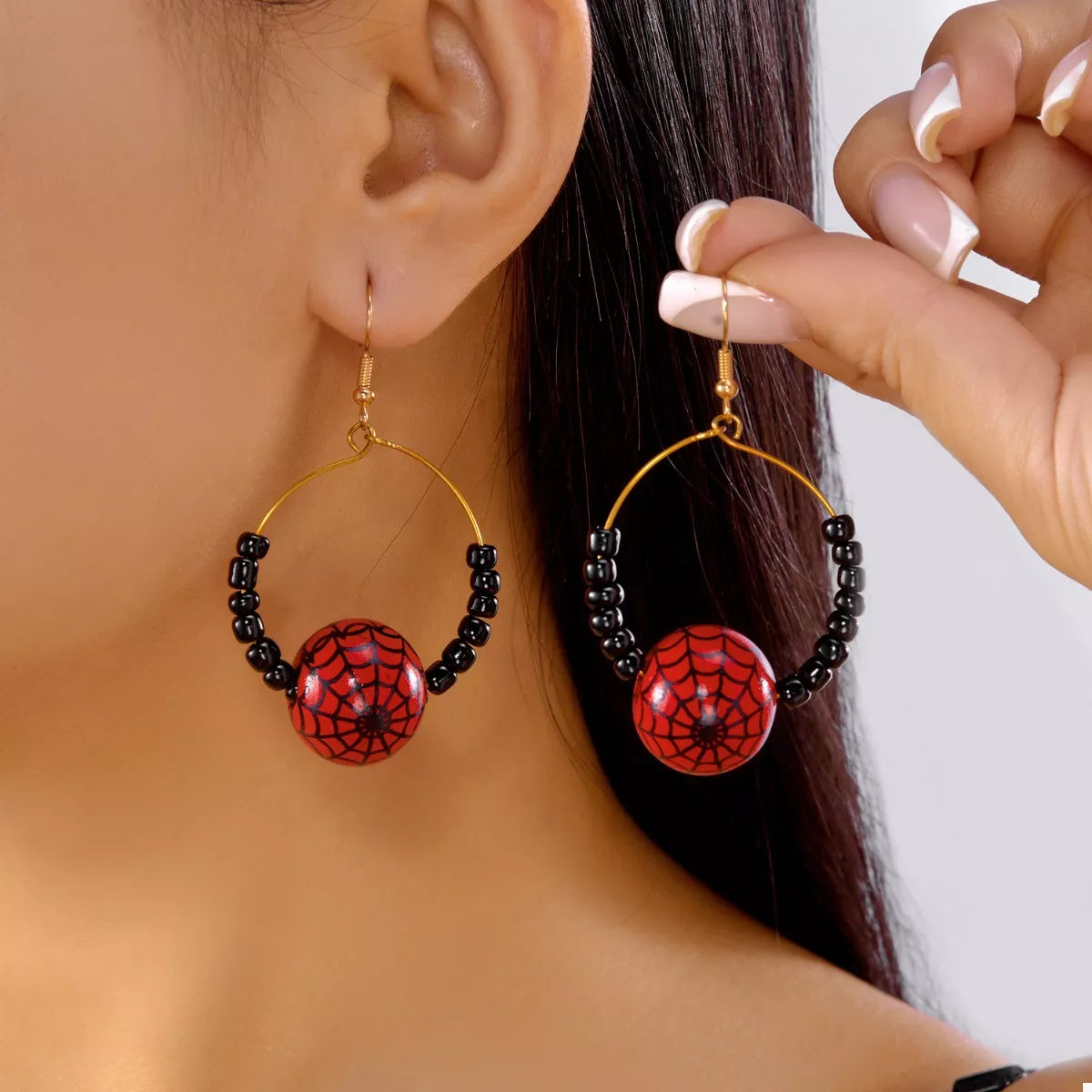 18K Gold-Plated Halloween Bead Earrings - Fashions Envy