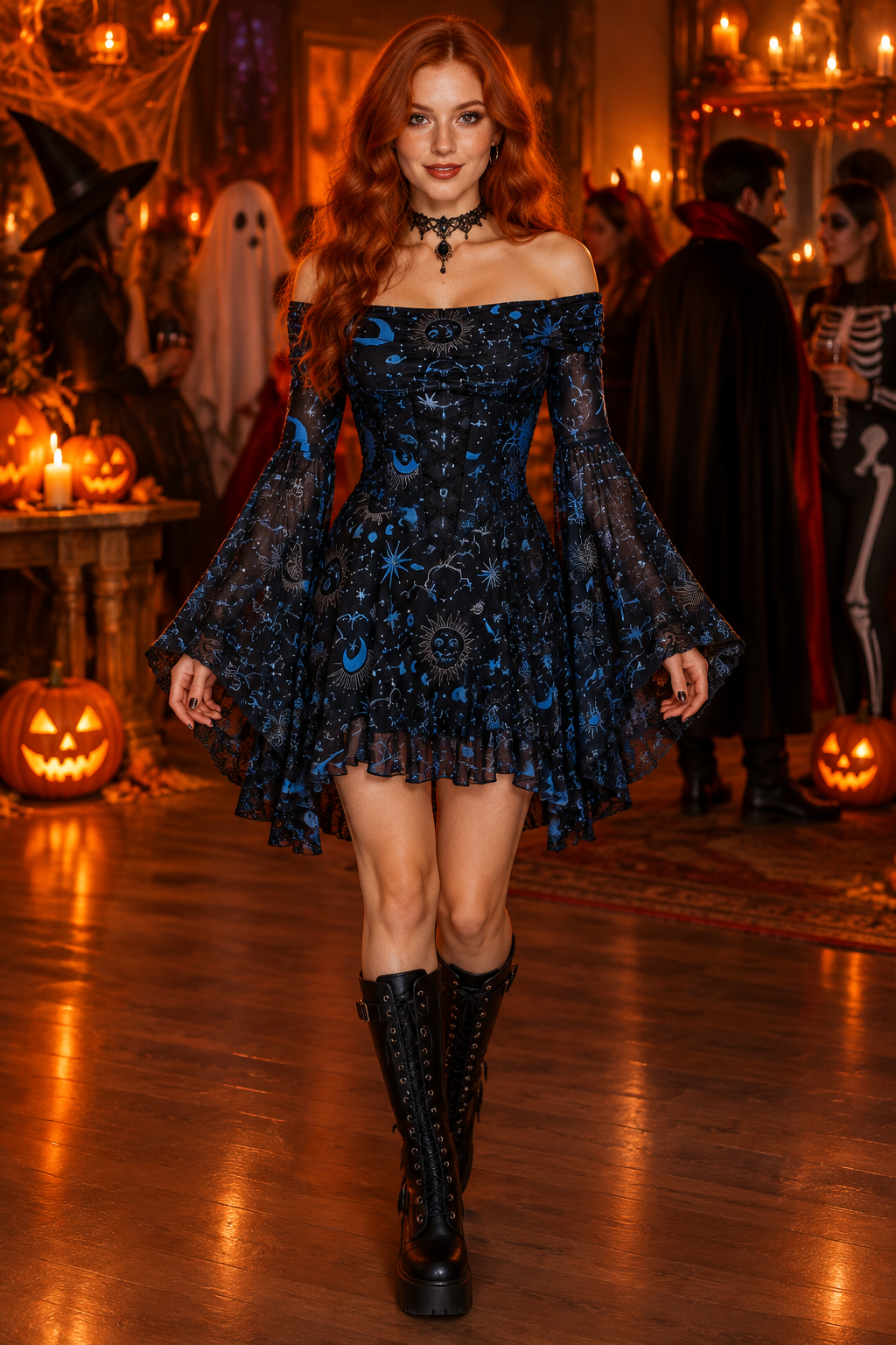 Halloween party lifestyle candidate using the dress in slot 4