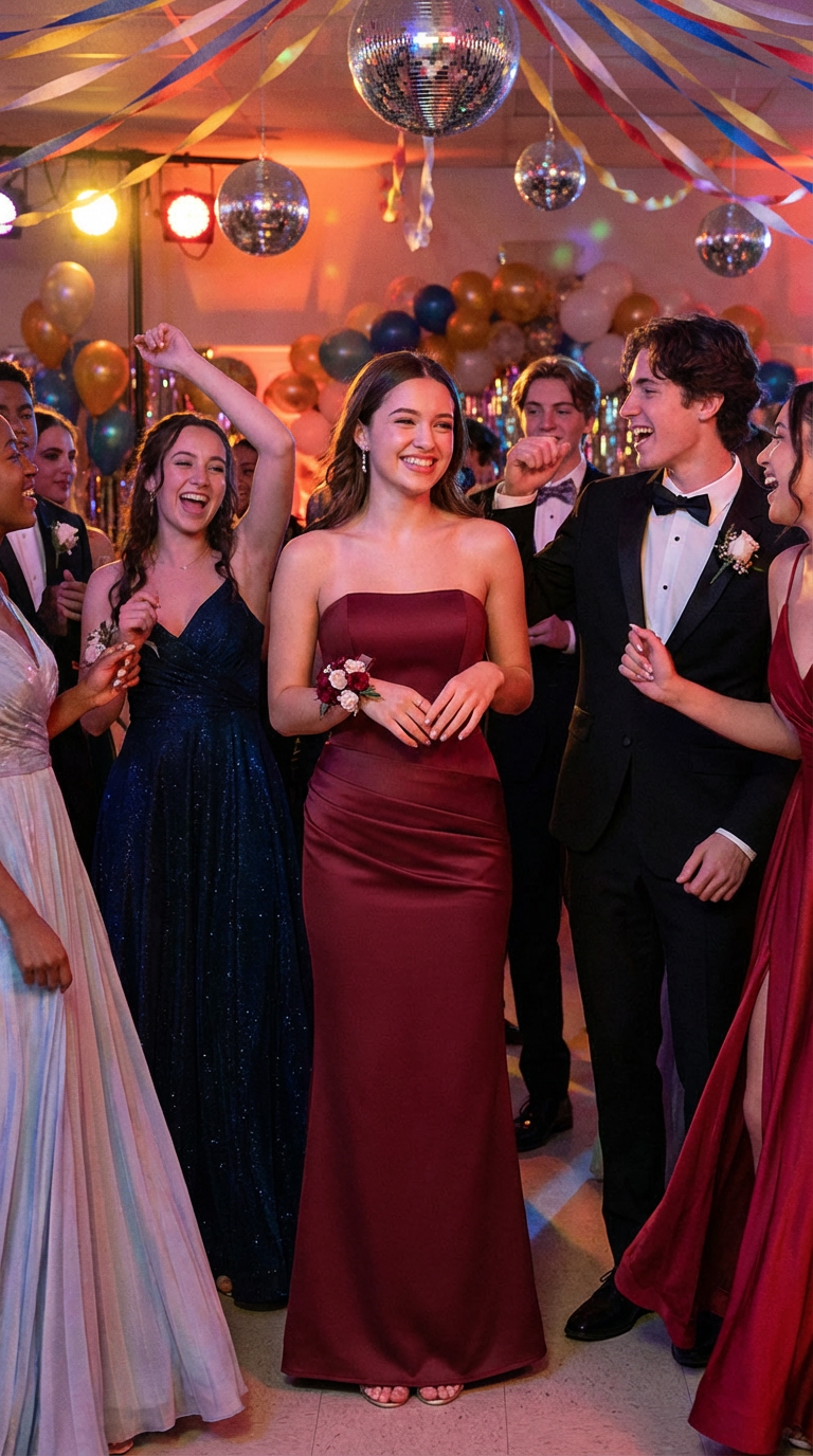 Burgundy Strapless Satin Maxi Dress - Slim Fit Prom Gown