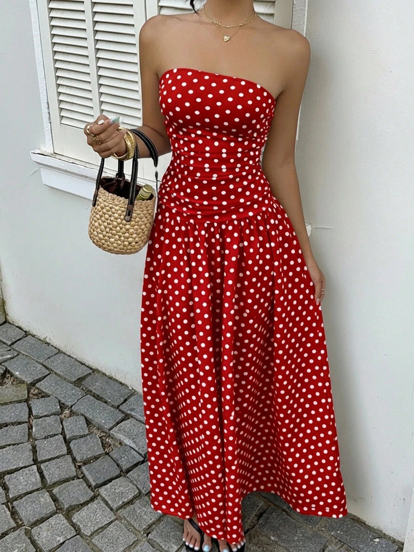 Double Take Full Size Surplice Wide Leg Jumpsuit with Pockets