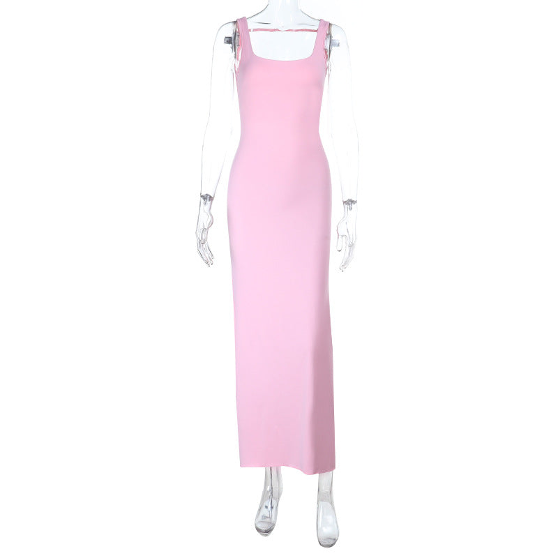 Backless Maxi Dress - Suspender V Neck Butterfly - Fashions Envy