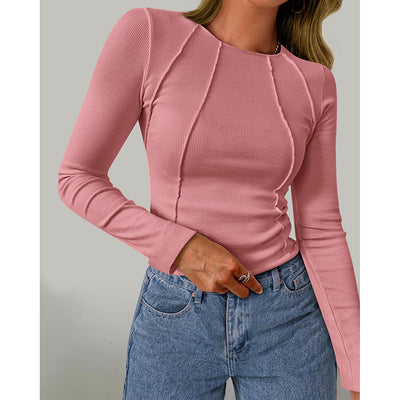 Long Sleeve Crewneck Slim Fit Basic Tee