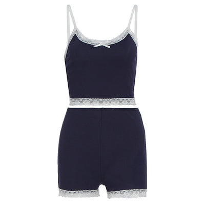 Lace Cami Set - Shorts Two-Piece Outfit