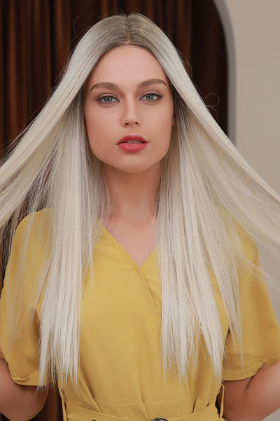 13*2" Lace Front Wigs Synthetic Long Straight 26" Heat Safe 150% Density - Fashions Envy