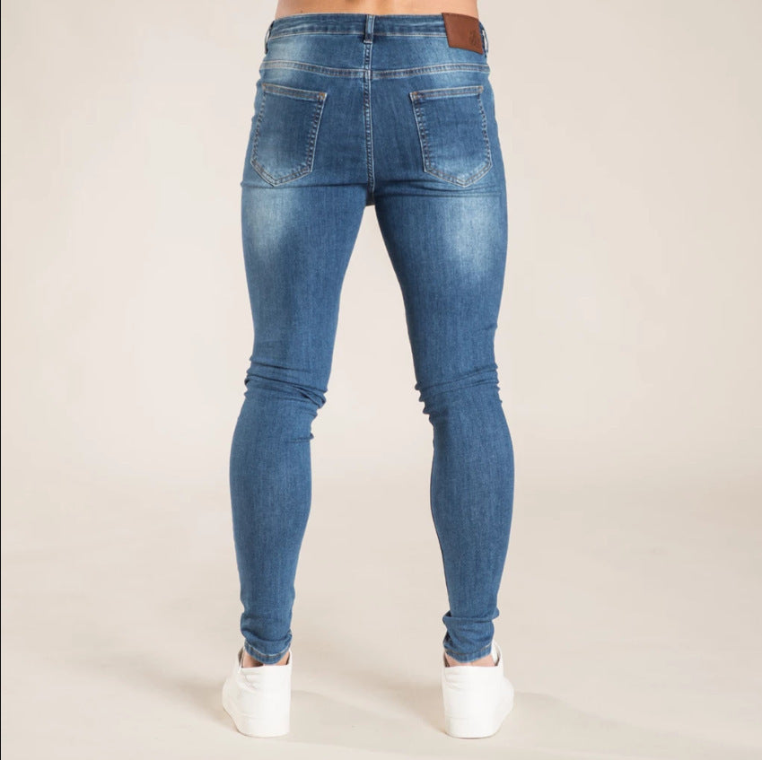 Men's Stretch Skinny Jeans - Mid Rise and Zipper Fly