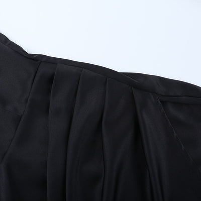 Satin Evening Dress - Slit Leg Gown - Fashions Envy