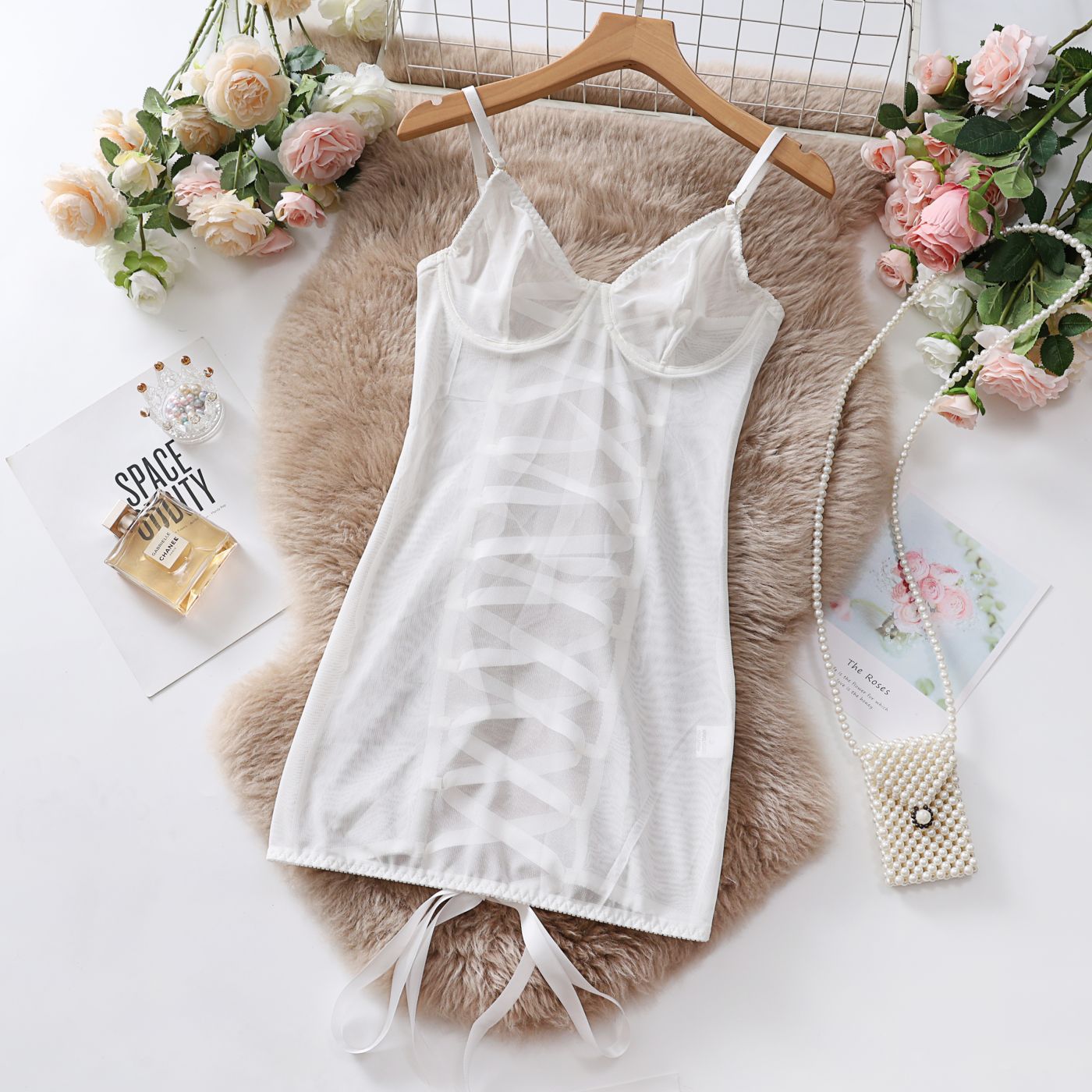 Mesh Lace Lingerie Bodysuit - Strapless Sheer - Fashions Envy