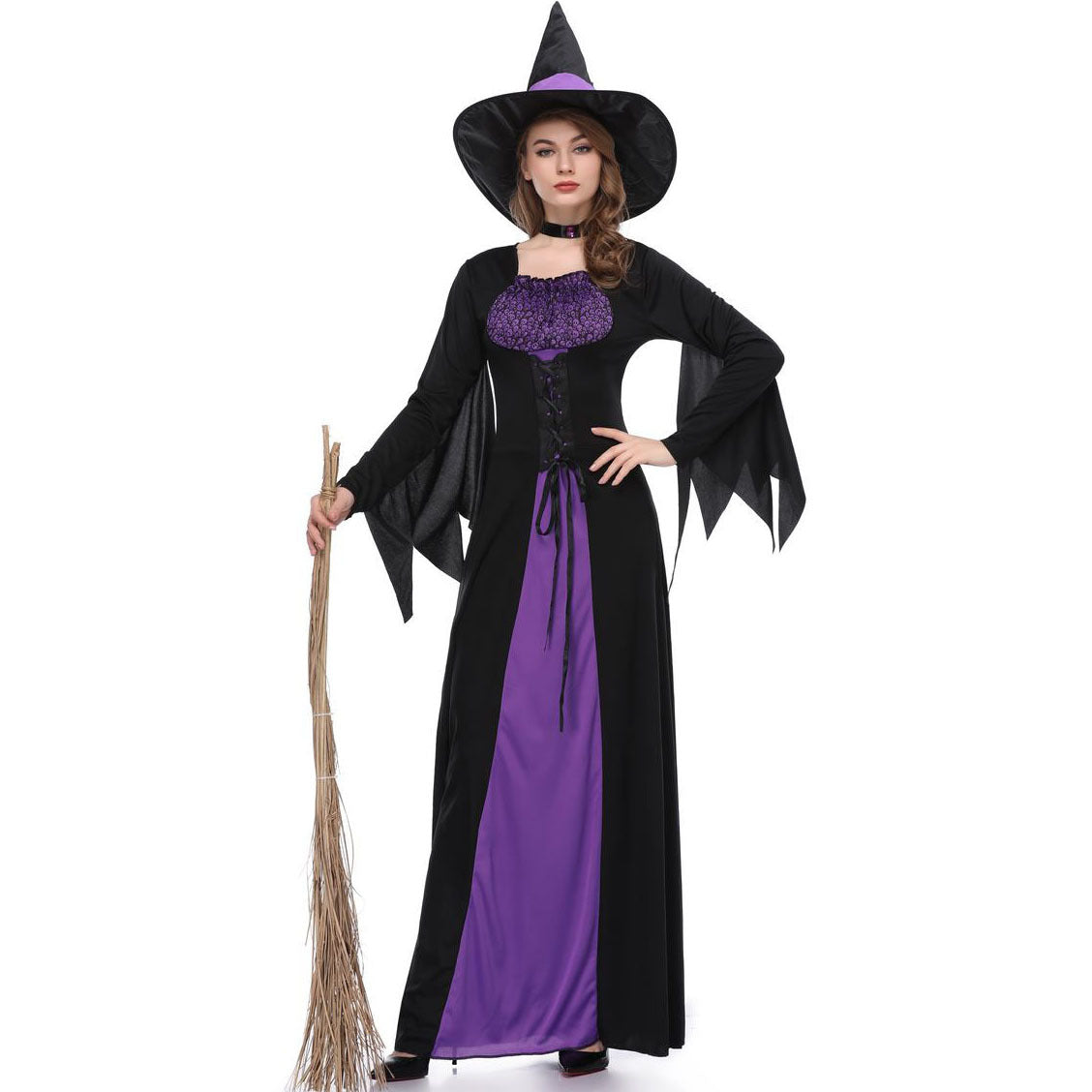 Halloween costume witch costume witch role-playing