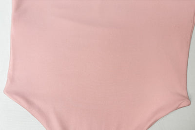 Short Sleeve Bodysuit - Gathered Front and Shaped Neckline