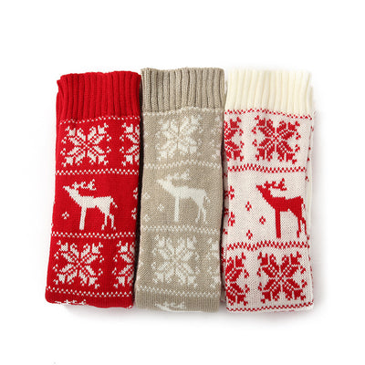 Christmas Knitted Socks - Over The Knee Long Stockings
