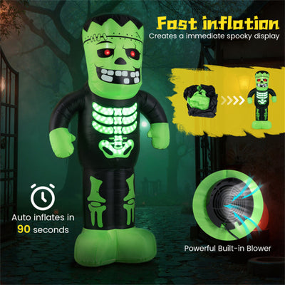 8.4ft Halloween Inflatable Frankenstein - LED Rib Cage Red Eyes