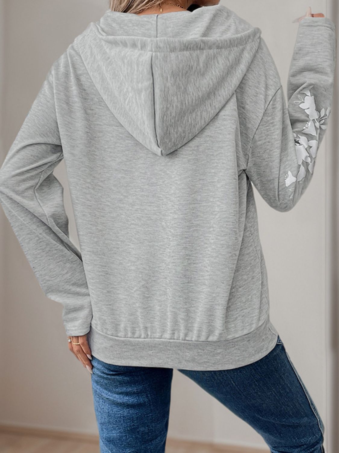 Half Zip Hoodie - Long Sleeve Pocketed Pullover