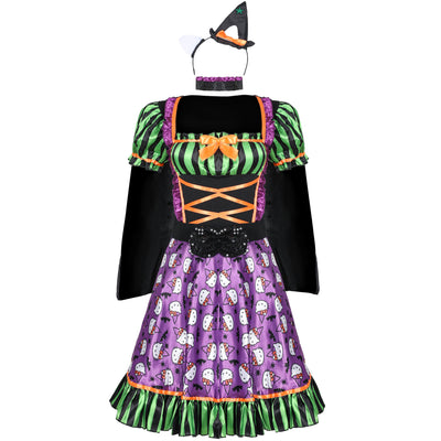 Holiday Costume Cosplay Circus Clown Outfit for Women, Stage Performance Costume Halloween Costume