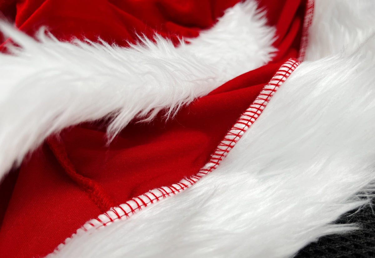Men's Santa Costume Set - Red Suit and White-Trim Details