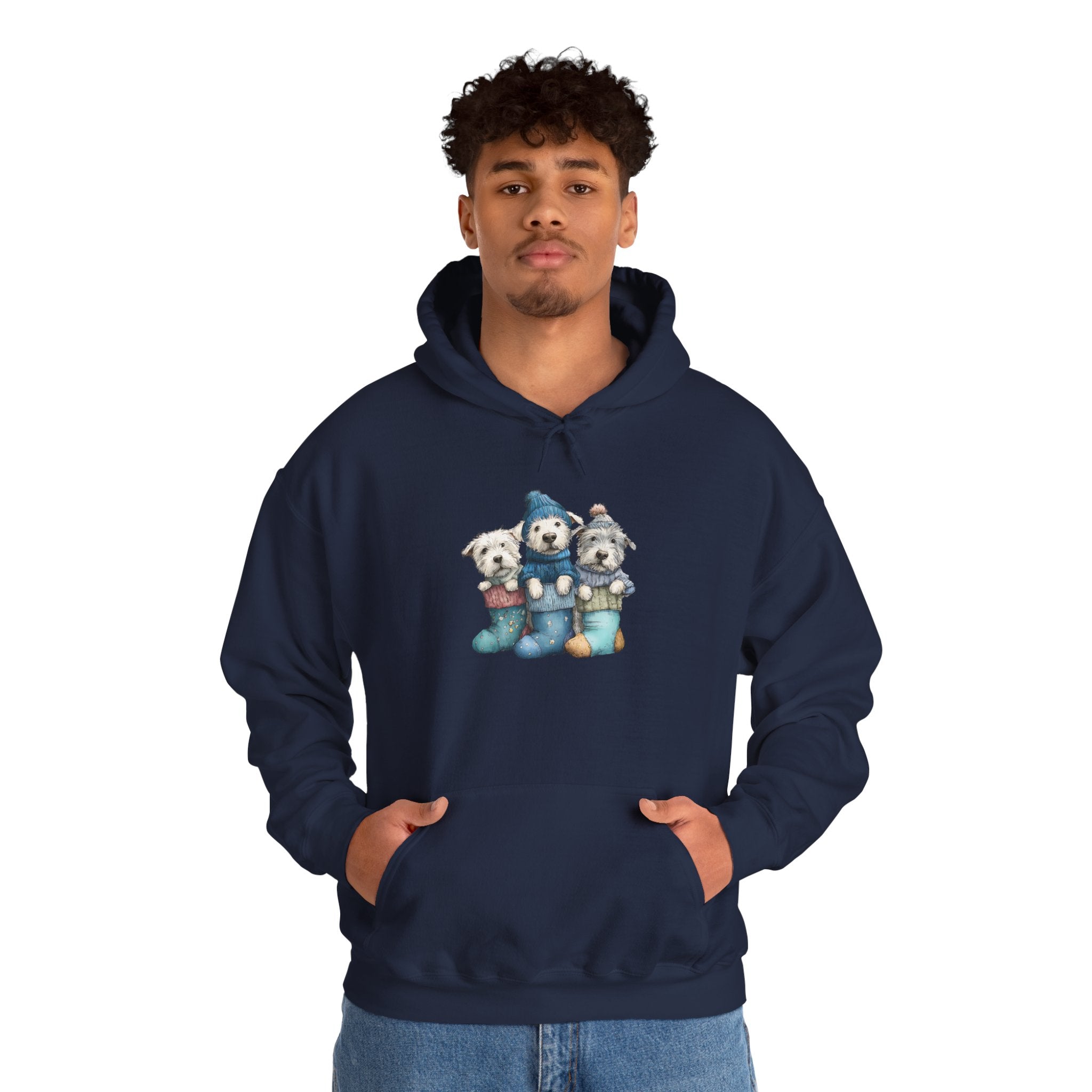 Stocking Pups Hoodie - Festive Christmas Dog Sweatshirt