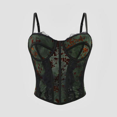 Lace Camisole - Sexy Printed Tight Fit Party Top