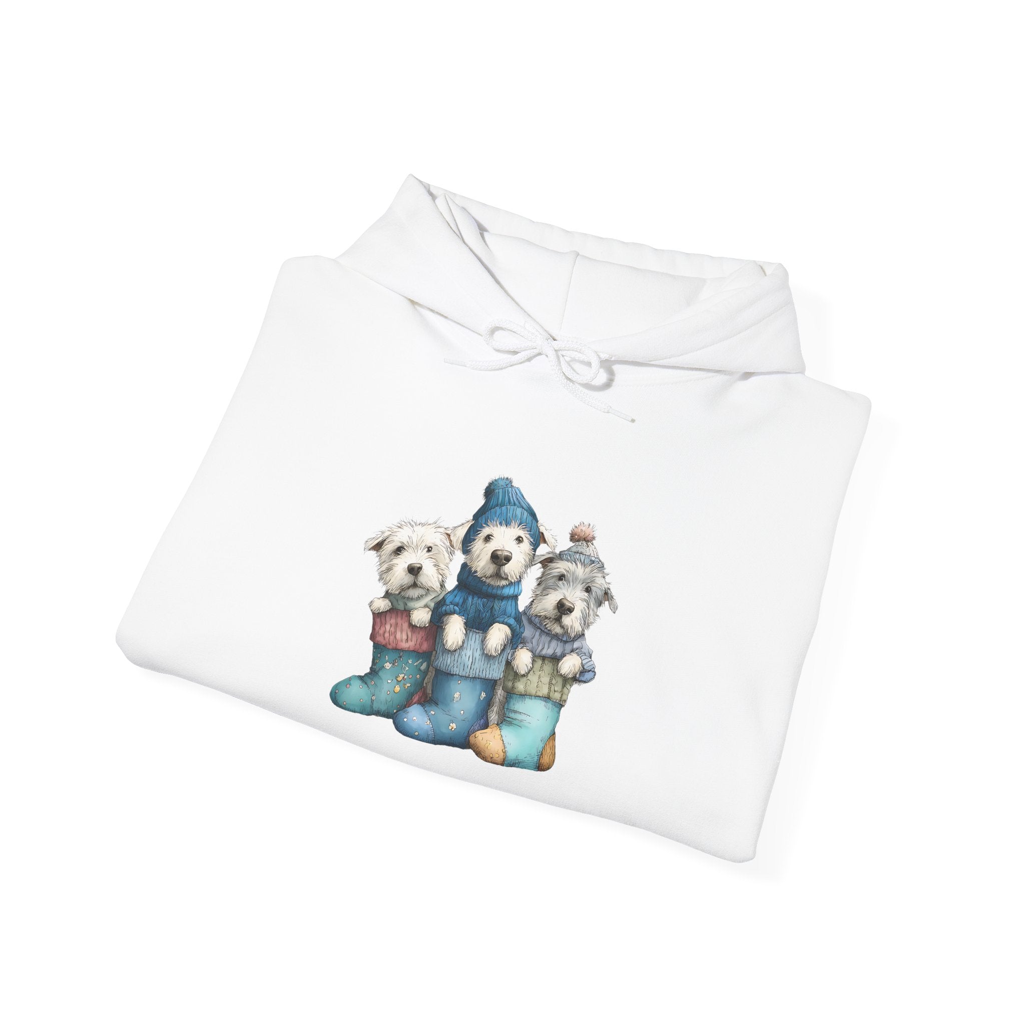 Stocking Pups Hoodie - Festive Christmas Dog Sweatshirt