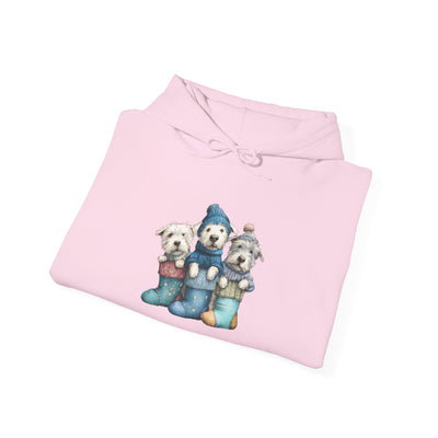 Stocking Pups Hoodie - Festive Christmas Dog Sweatshirt