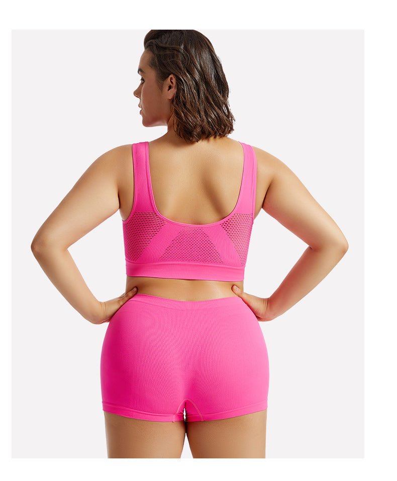 Plus Size Lingerie for Women - Seamless Sports Bra Set