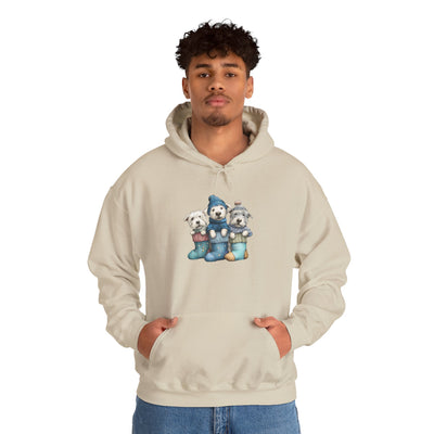 Stocking Pups Hoodie - Festive Christmas Dog Sweatshirt