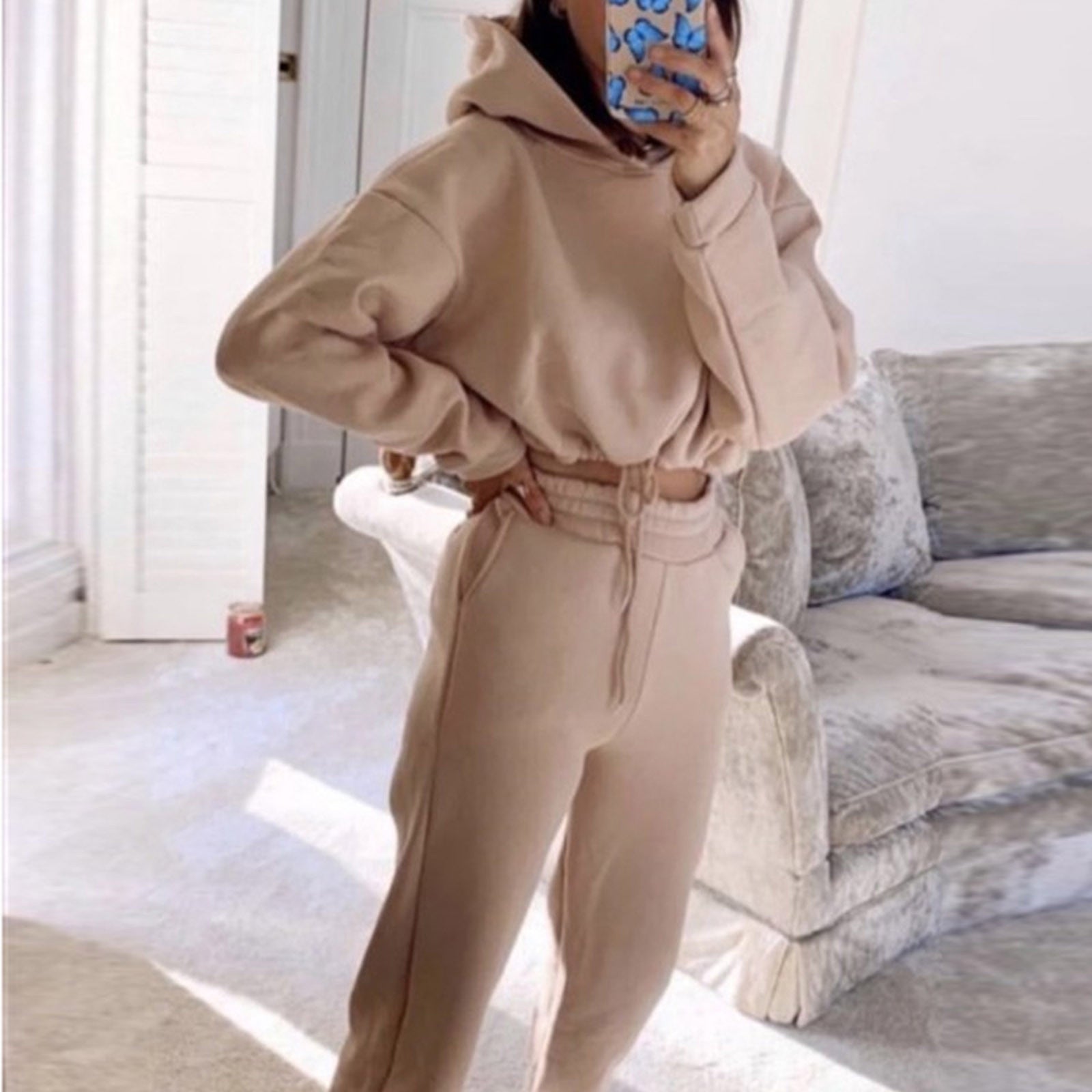 2 Piece Sweatsuit - Women's Hoodie & Joggers Tracksuit - Fashions Envy