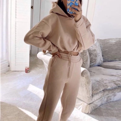 2 Piece Sweatsuit - Women's Hoodie & Joggers Tracksuit - Fashions Envy