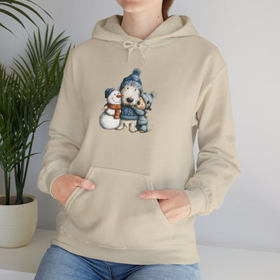 Snowman Puppy Hoodie - Adorable Winter Dog Sweatshirt